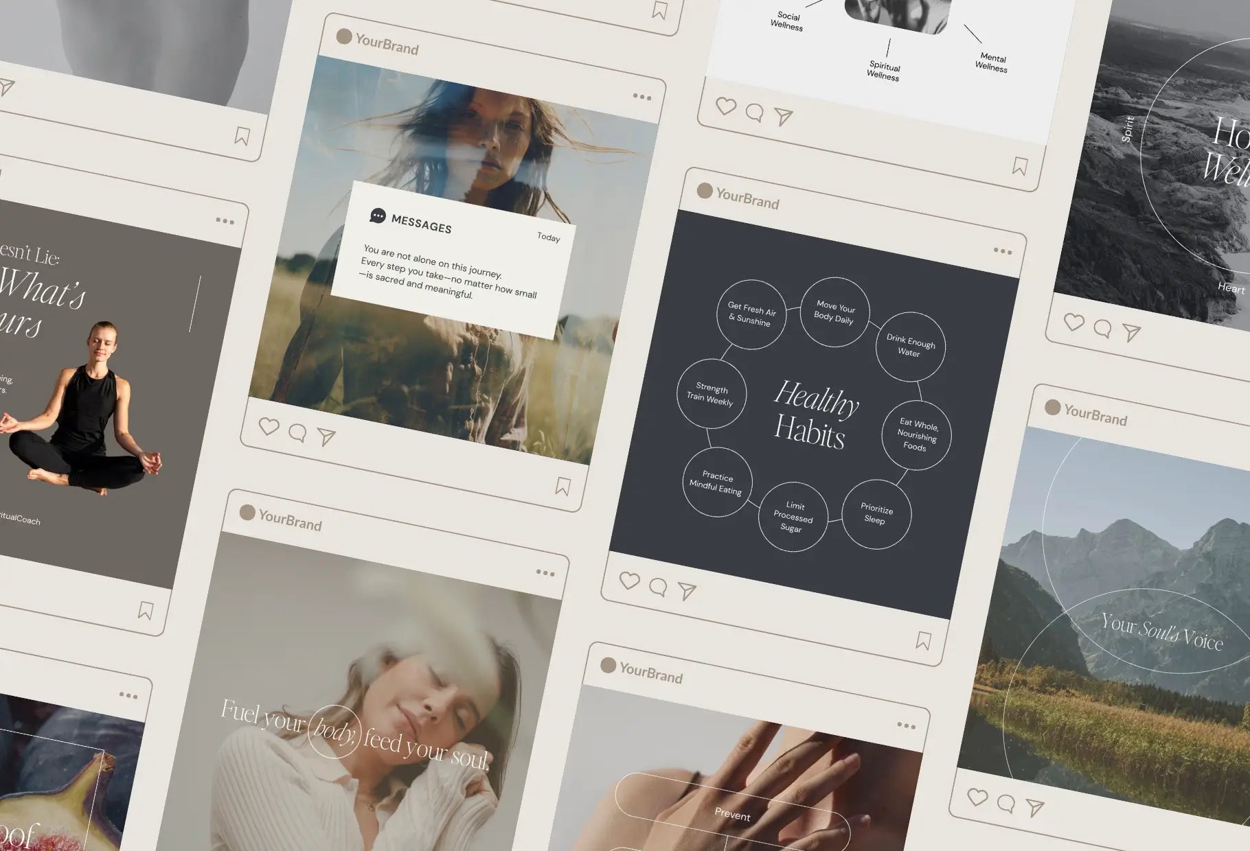 Aesthetic Stock Bundle + Instagram Coach Posts Canva Bundle