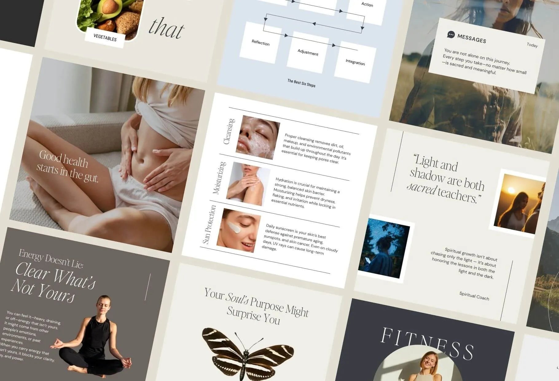 Aesthetic Stock Bundle + Instagram Coach Posts Canva Bundle