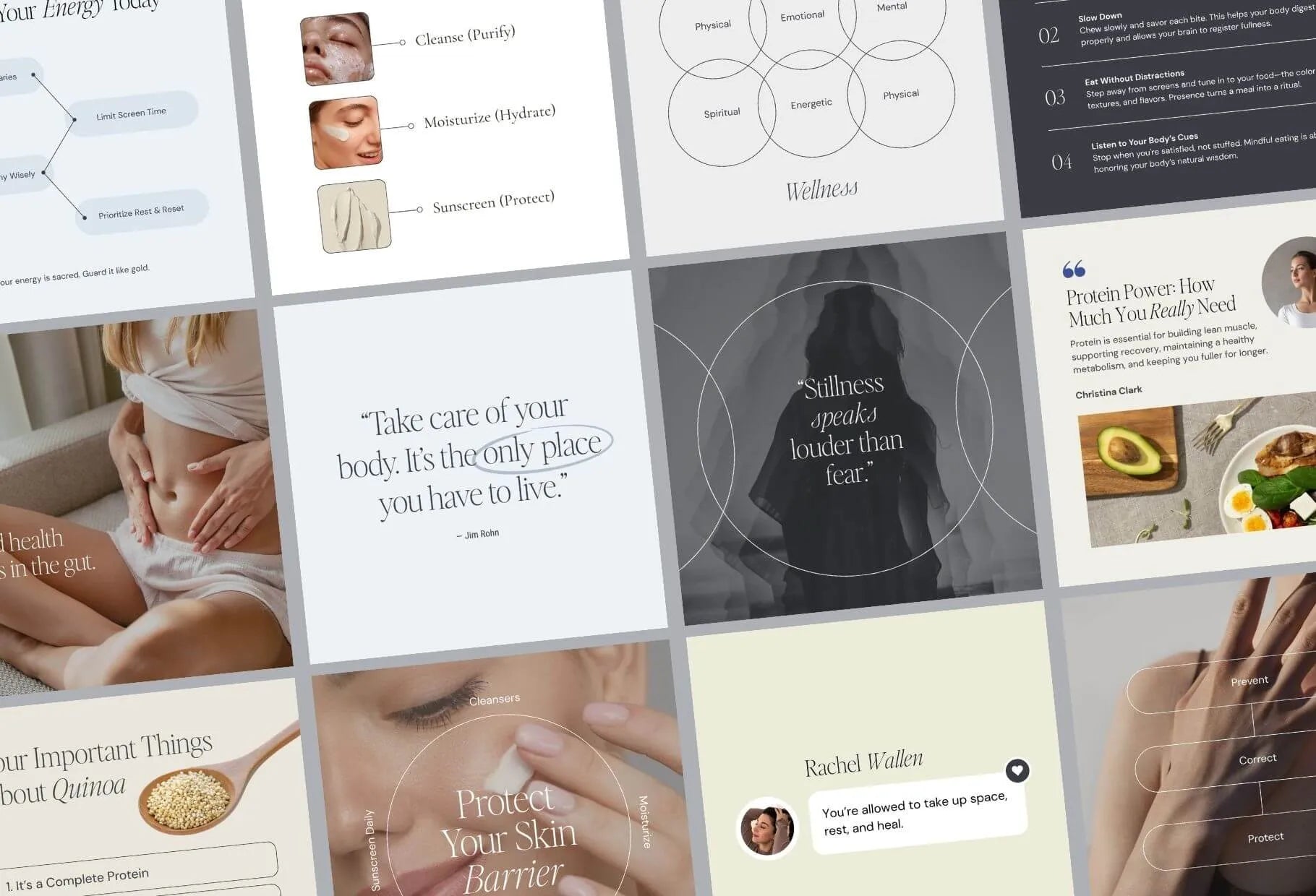 Aesthetic Stock Bundle + Instagram Coach Posts Canva Bundle